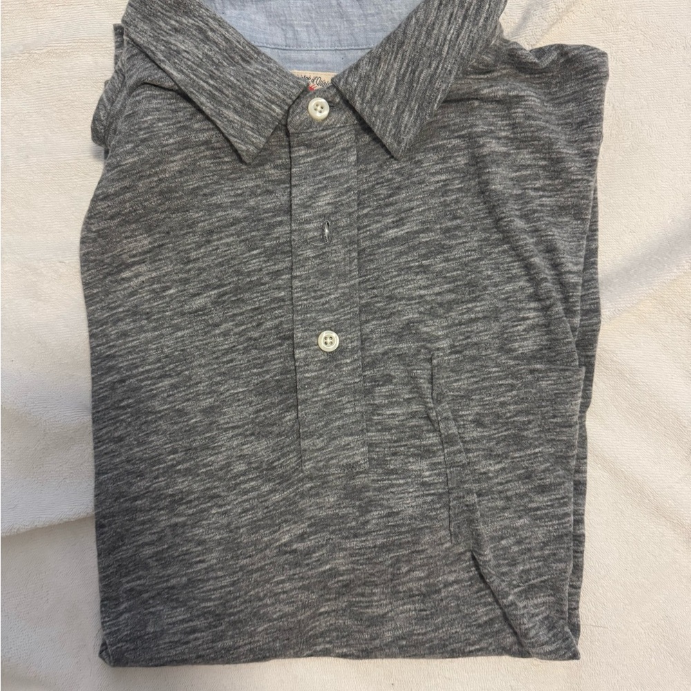 Faherty Gray Men's Polo Shirt